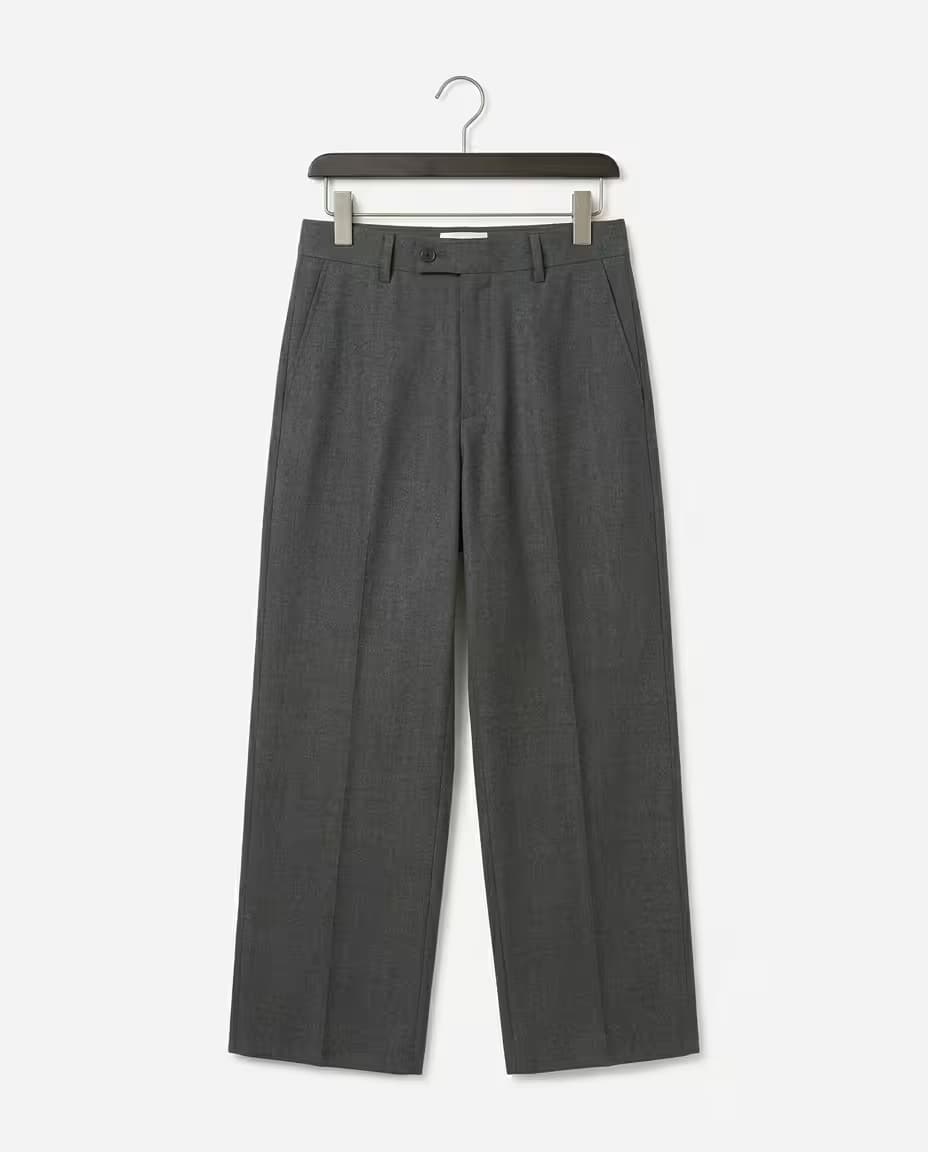 WOOL MIX WIDE-LEG TROUSERS